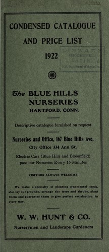 Condensed catalogue and price list