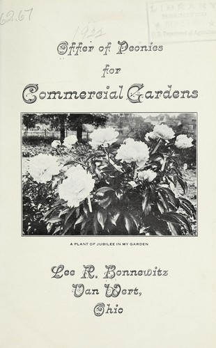 Offer of peonies for commercial gardens