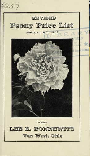 Revised peony price list
