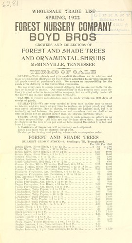 Wholesale trade list