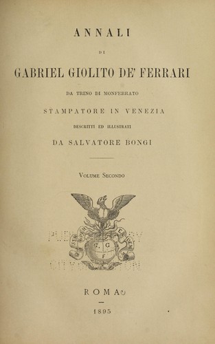 Annali di Gabriel Giolito de'Ferrari