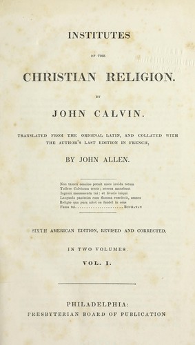 Institutes of the Christian religion
