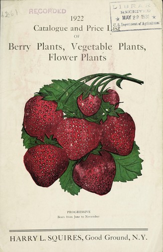 1922 catalogue and price list of berry plants, vegetable plants, flower plants