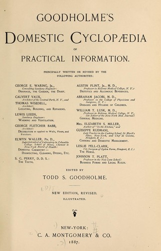 Goodholme's domestic cyclopaedia of practical information