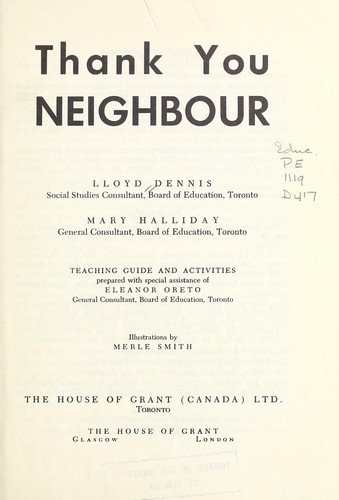 Thank you neighbour