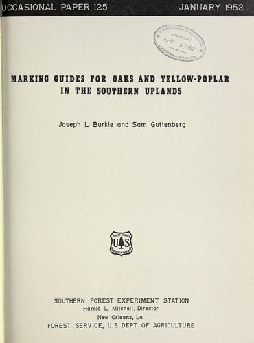 Marking guides for oaks and yellow-poplar in the southern uplands