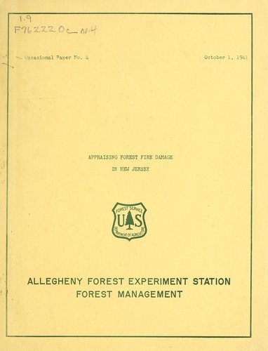 Appraising forest fire damage in New Jersey