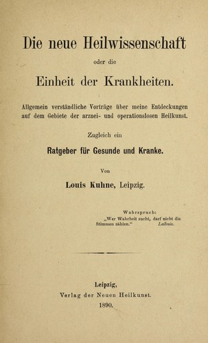 Die neue Heilwissenschaft