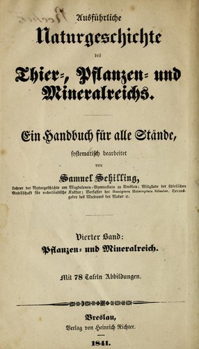 Ausfu hrliche Naturgeschichte des Pflanzen-und Mineralreichs in systematischer Ordnung
