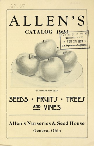 Allen's catalog 1923