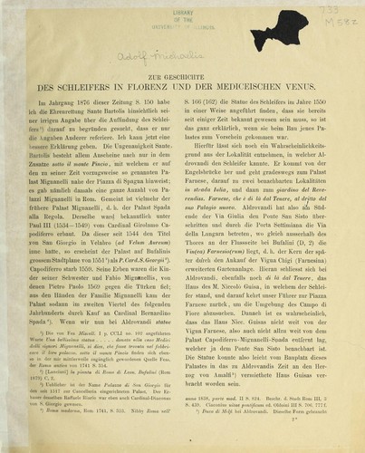 Zur geschichte des schleifers in Florenz & der Mediceischen Venus