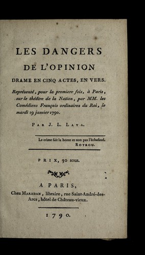Les dangers de l'opinion