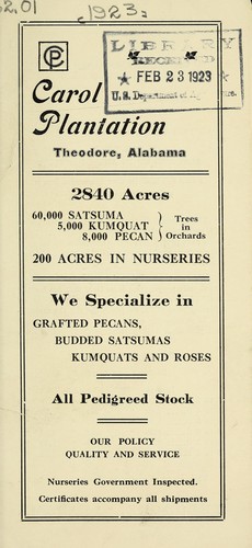 Carol Plantation [price list]