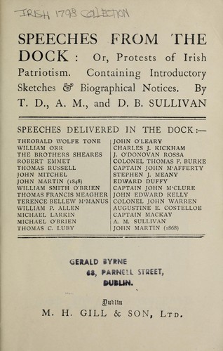 Speeches from the dock