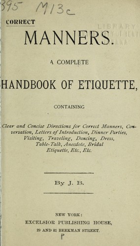 Correct manners