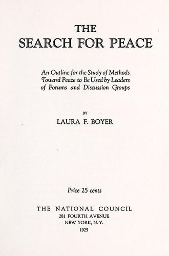 The search for peace