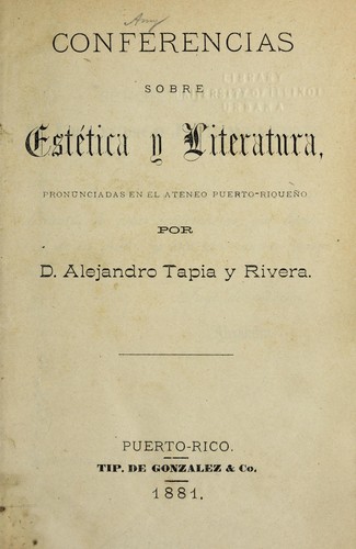 Conferencias sobre estética y literatura