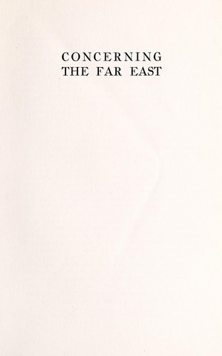 Concerning the Far East