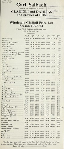 Wholesale gladioli price list