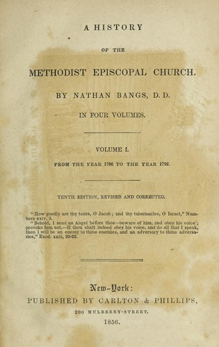 A history of the Methodist Episcopal Church