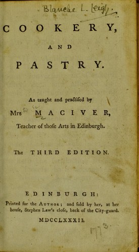 Cookery and pastry