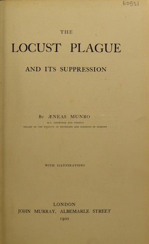 The locust plague and its suppression