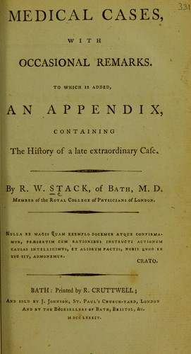Medical cases with occasional remarks