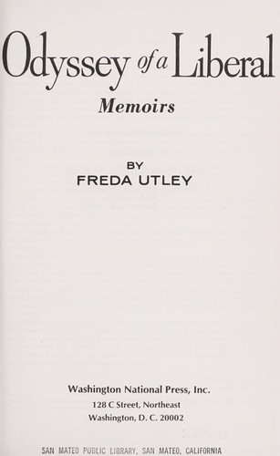 Odyssey of a liberal; memoirs