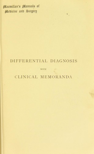 Introduction to the outlines of the principles of differential diagnosis : with clinical memoranda
