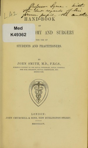 Handbook of dental anatomy and surgery