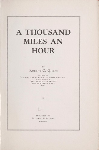 A thousand miles an hour