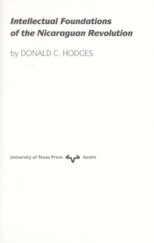 Intellectual foundations of the Nicaraguan revolution