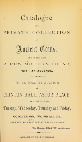 Catalogue of a private collection of ancient coins ...
