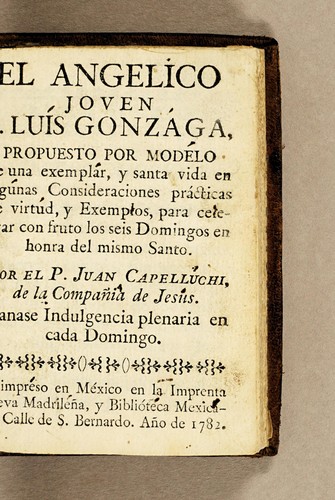 El angelico joven S. Luis Gonzaga