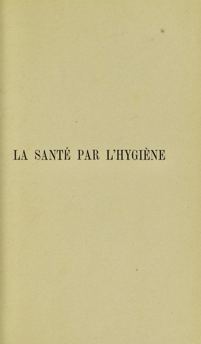 La sant©♭ par l'hygi©·ne
