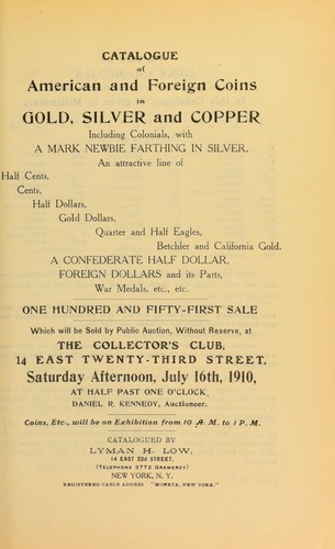 Catalogue of American and foreign coins in gold, silver and copper ...