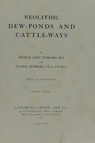 Neolithic dew-ponds and cattle-ways