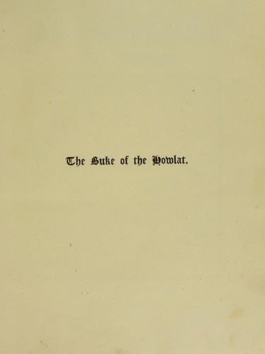 The buke of the howlat
