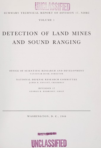 Detection of land mines and sound ranging