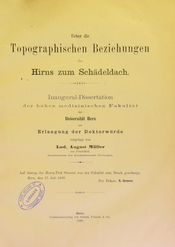 Ueber die Topographischen Beziehungen des Hirns zum Schadelbruch