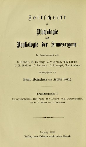 Experimentelle Beitr©Þge zur Lehre vom Ged©Þchtniss