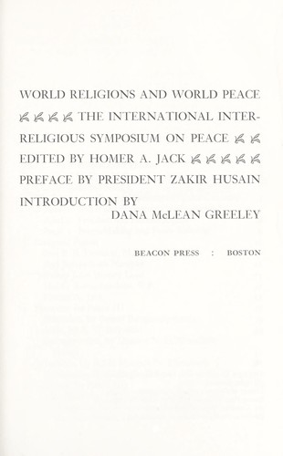World religions and world peace