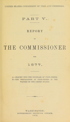 Report of the commissioner for 1877