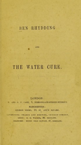 Ben Rhydding and the water cure