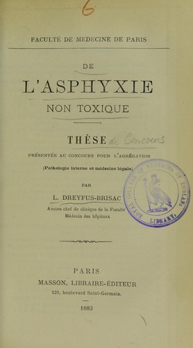 De l'asphyxie non toxique
