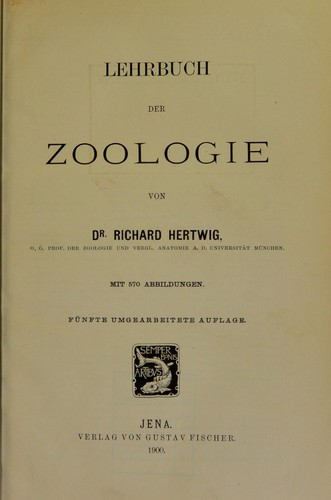 Lehrbuch der Zoologie