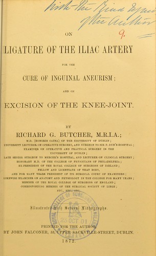 On ligature of the iliac artery for the cure of inguinal aneurism