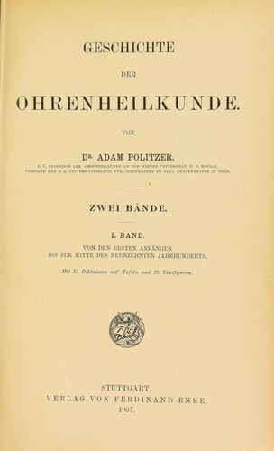 Geschichte der Ohrenheilkunde