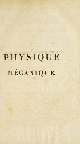 Physique m©♭canique