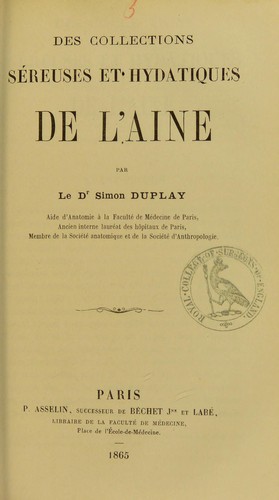 Des collections s©♭reuses et hydatiques de l'aine